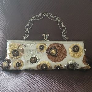 Satin Sequined evening bag